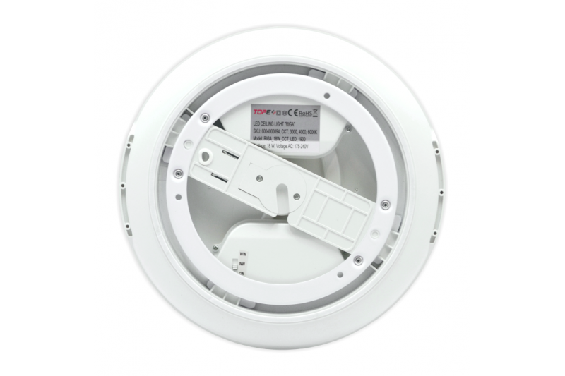 Oprawa LED sufitowo-ścienna z czujnikiem mikrofalowym „RIGASENS” 18W 5 Oprawa LED sufitowo-ścienna z czujnikiem mikrofalowym „RIGASENS” 18W 5