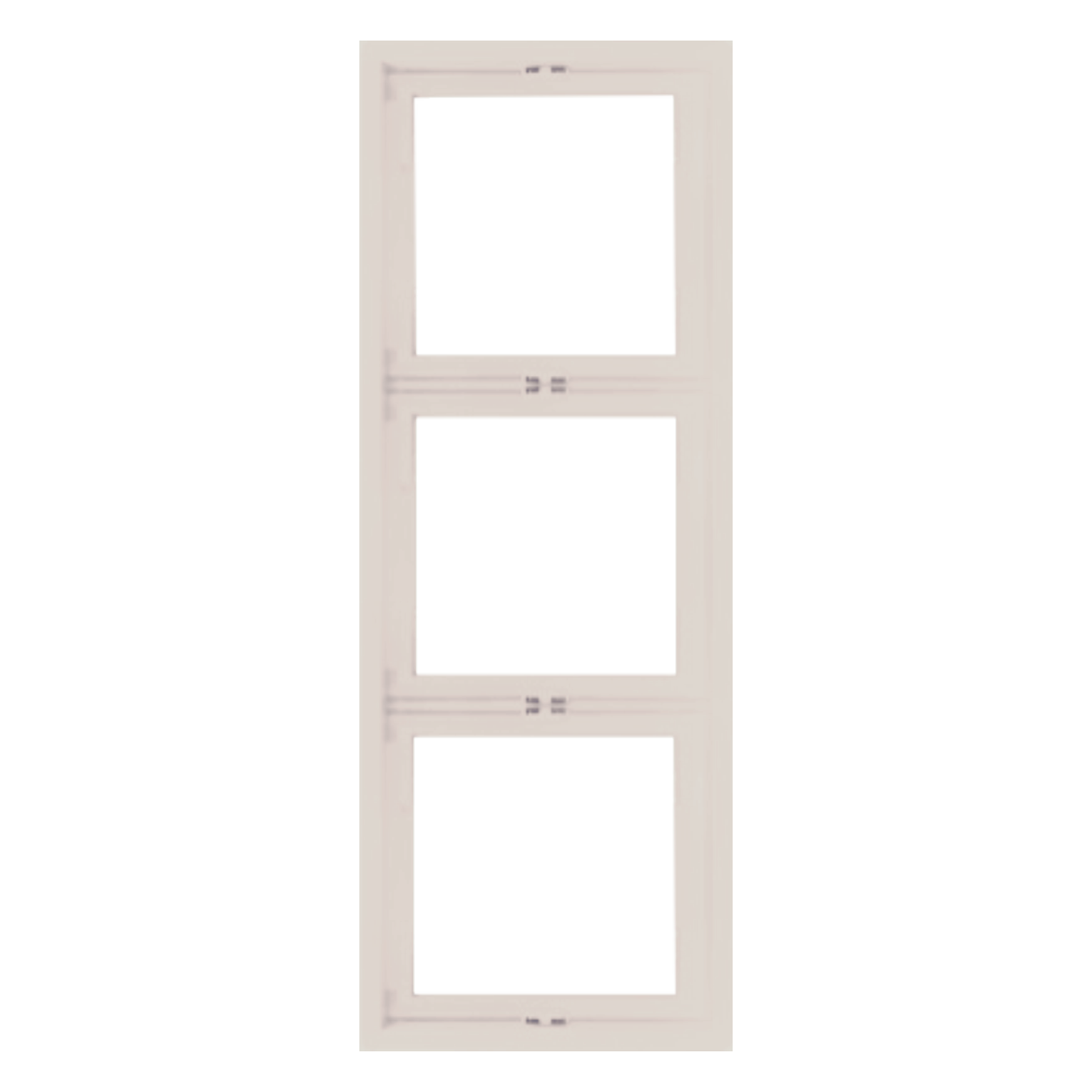Triple-gang vertical cream frame "BORA"