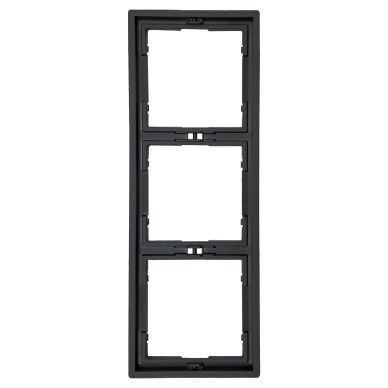 Triple-gang vertical black frame "BORA"